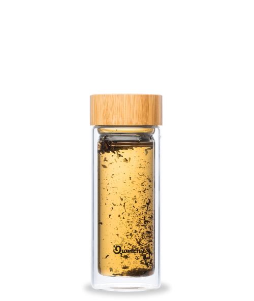 Théière double paroi en verre Bambou - 320ml - Qwetch