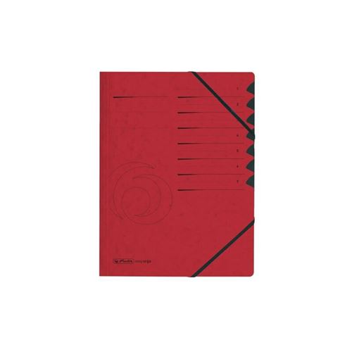 HERLITZ TRIEUR EASYORGA, A4, CARTON, 7 COMPARTIMENTS, ROUGE