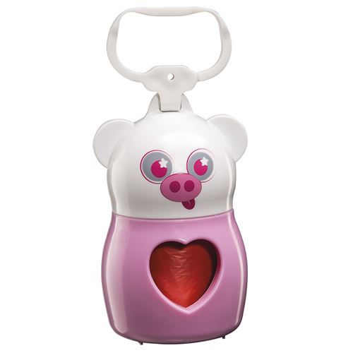 Meilleurs prix pour DUDU' ANIMALS COCHON Support sachets hygiénique pour chiens Ø 5,5 x 9 cm