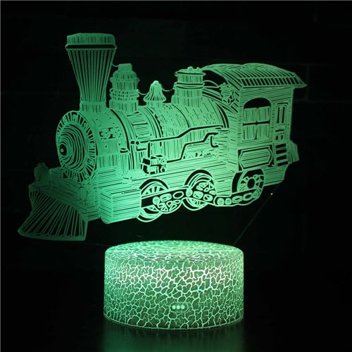 Stack Lampe 3D Tactile Veilleuses Enfant 7 Couleurs Avec Telecommande - Voiture #101 - Image 1