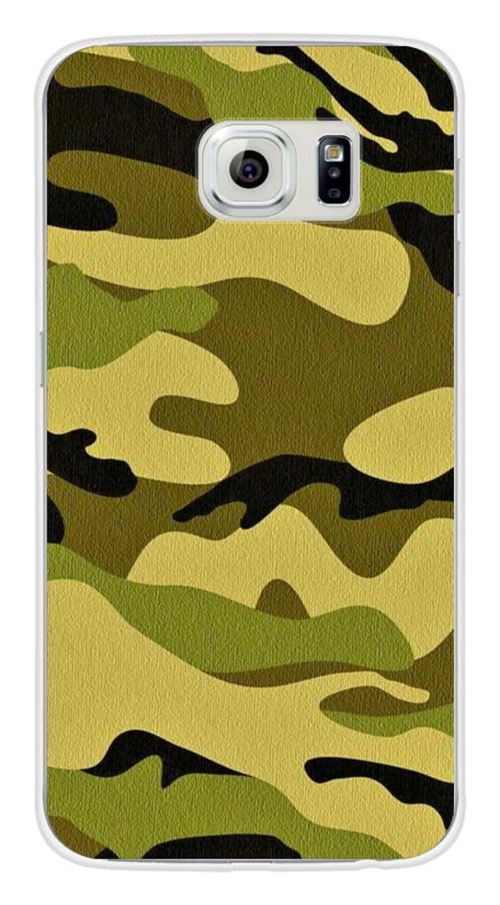 Coque en silicone imprimée compatible Samsung Galaxy S6 Camouflage