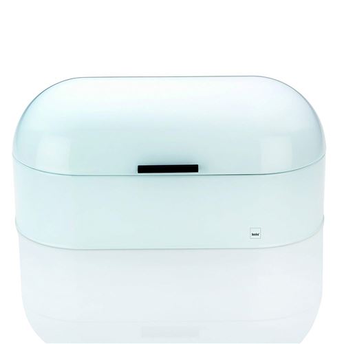 Kela 11165 boîte à pain, métal brillant, 44 x 21,5 cm, hauteur 21 cm, coloris blanc, 'Frisco'
