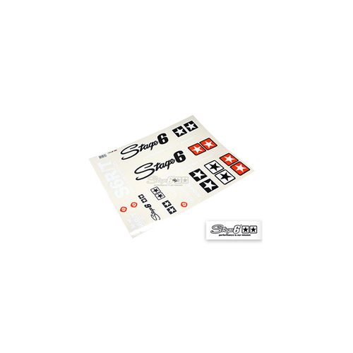 Autocollant marque stage6 mkii blanc (planche a2 - 42x34cm)