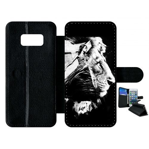 Etui à rabat samsung galaxy s8 creative art le lion