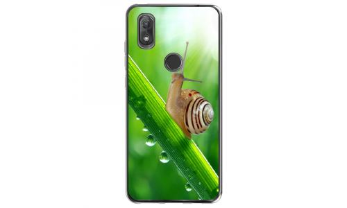 Coque souple pour Wiko View 2 avec impression Motifs escargot sur une tige