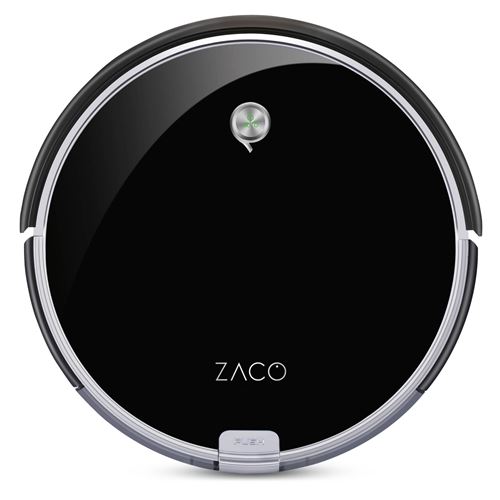 Robot aspirateur A6 noir glossy-ZACO- pour sols durs, tapis et moquettes