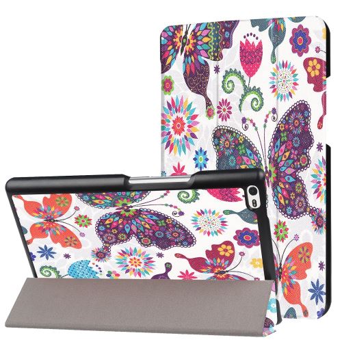 Etui en PU plié en position colorés papillonflip pour votre Lenovo Tab 4 8