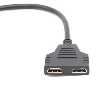 Cordon et fiche téléphone GENERIQUE Cable HDMI Male 2m pour NINTENDO SWITCH  Console Gold 3D FULL HD 4K Television Ecran 1080p Rallonge (NOIR)
