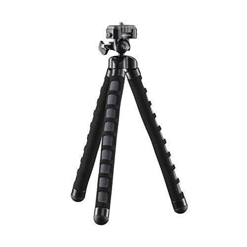 Tr&eacute;pied sp&eacute;cial Mantona Flex 1-4 pouce Hauteur de travail=10 - 27 cm gris pour smartphones et GoPro