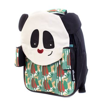 Les Deglingos sac dos panda noir blanc 30 cm Doudou Achat