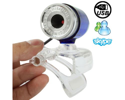 (#142) 5.0 Mega Pixels USB 2.0 Driverless PC Camera / Webcam with Clip, Support 360 Degree Rotation, (Dark Blue)