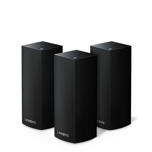 Linksys VELOP Solution Wi-Fi Multiroom WHW0303 - Système Wi-Fi (3 routeurs) - jusqu'à 6000 pieds carrés - maillage - GigE - Bluetooth 4.0, 802.11b/g/n/ac - Tri-bande