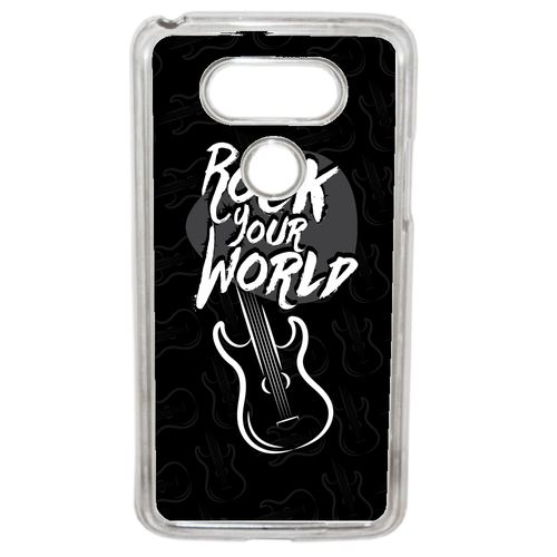 Coque Rock Your World Fond Noir Compatible G5 Transparent