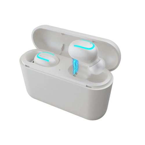 Ecouteurs HBQ-Q32U Bluetooth 5.0 Oreillettes Sans Fil TWS Sport Blanc
