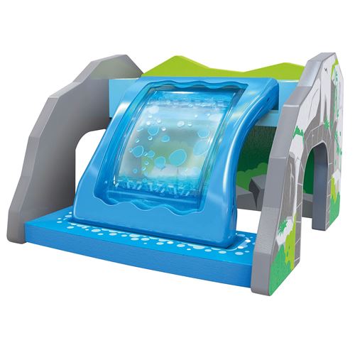 Hape tunnel de cascade pour rails de train 30 cm bleu