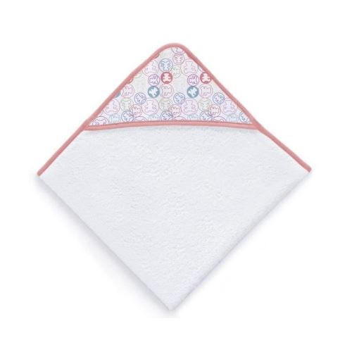 LULU CASTAGNETTE Sortie de bain Coton Brodée All Lulu 100x100 cm Rose