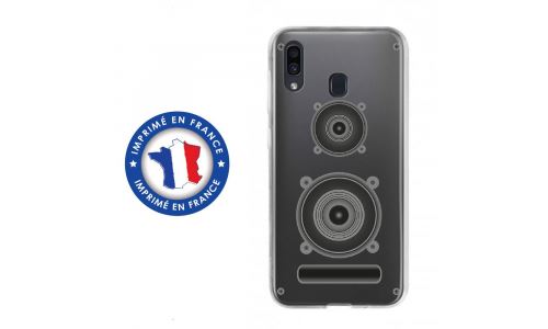 Coque souple pour Samsung Galaxy A20 avec impression Motifs enceinte