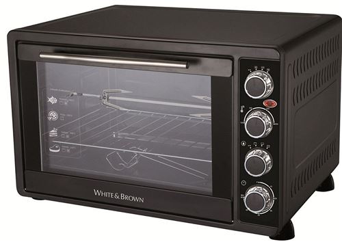 White And Brown MF 449 Lima - elektrische oven met grill - zwart