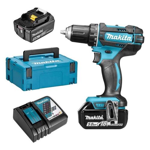 Perceuse Visseuse à Batterie 18 V Li-Ion 5 Ah Ø13 Mm Ddf482Rtj Makita