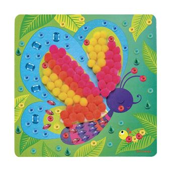 Stick and Fun Tableaux pompoms papillons