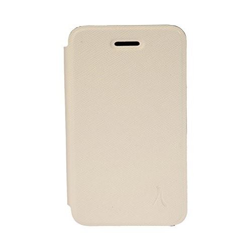 Akashi - Flip cover voor mobiele telefoon - namaakleer - wit - voor Apple iPhone 6