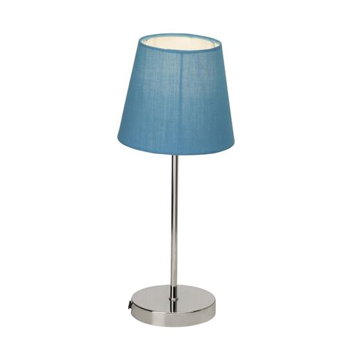 BRILLANT Lampe a poser tactile 40 W chromé et bleu