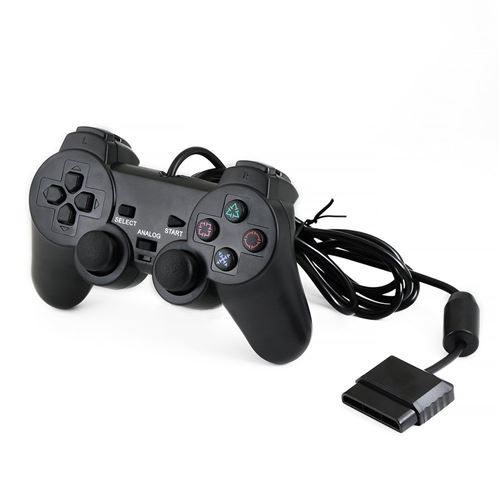 QUMOX Manette Dual Shock Contrôleur Compatible Pour Playstation 2 / Ps2 Noire - manette compatible