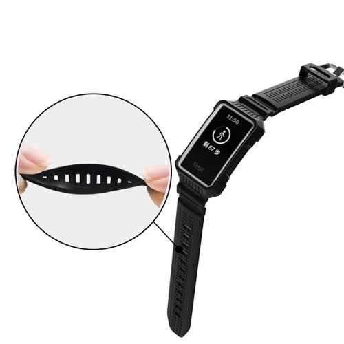 Bracelet en silicone style d'armure argent pour votre Fitbit Charge 3