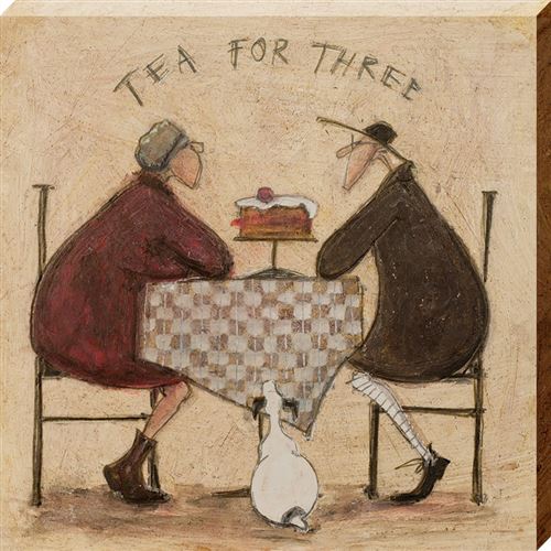Sam Toft imprimée Tea For Two, Tea For Three 40 x 40 x 3.8 cm