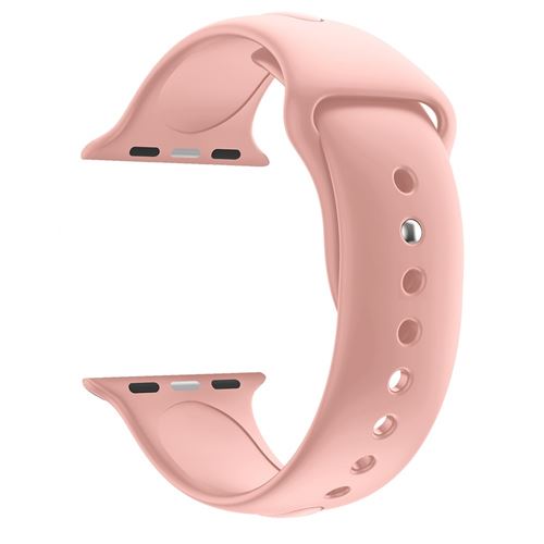 Bracelet Silicone Rose Souple Sport Mixte Remplacement Montre pour Apple iWatch 42 mm Taille S/M