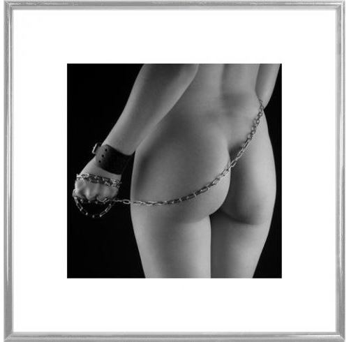 Poster Reproduction Encadré: Photo Artistique - Fesses, Femme (40x40 cm), Cadre Plastique, Argent