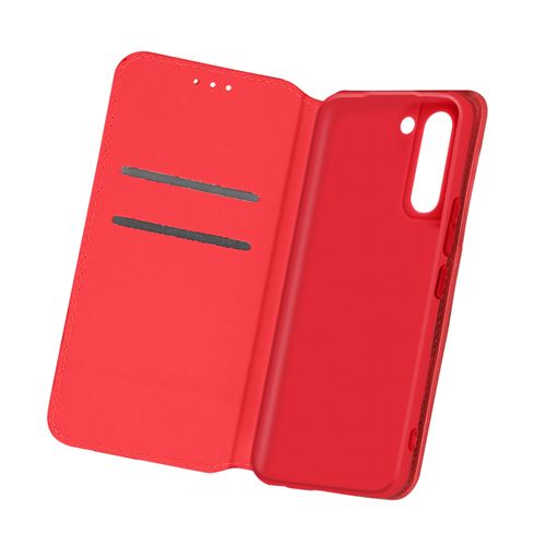 Avizar Housse pour Samsung Galaxy S21 Folio Portefeuille Fonction Support Rouge