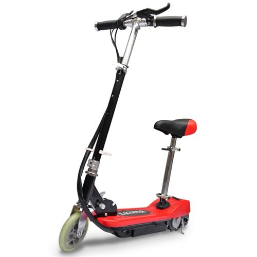 Vidaxl trottinette &eacute;lectrique avec si&egrave;ge 120 w rouge 90310