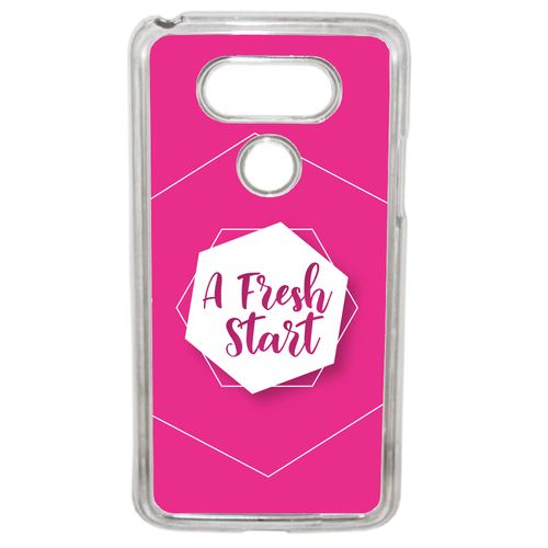 Coque A Fresh Start Fond Rose Compatible Lg G5 Transparent