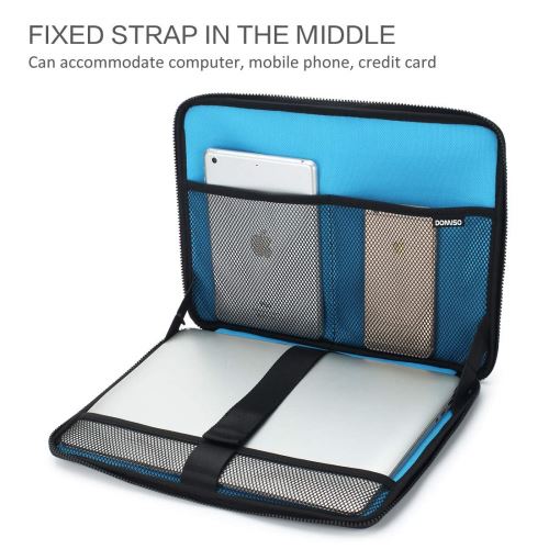 DOMISO Sacoche de transport étanche en toile pour ordinateur portable 13-13,3 Pouces Gris Foncé
