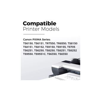 Pack de 6 cartouches d'encre compatibles PGI580 CLI581 XXL pour imprimante  CANON Pixma TS6350