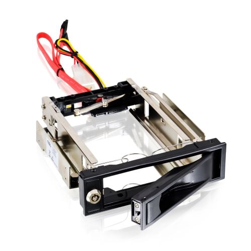 CSL - Boîtier de Rechange 3,5 / Rack SATA Mobile Boîtier de Disque Dur HDD SATA I/II/III dans Baie 5,25 jusqu'à 6.0 Go/s