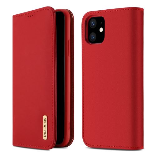 Etui en cuir véritable rouge pour votre Apple iPhone 11 6.1 pouces