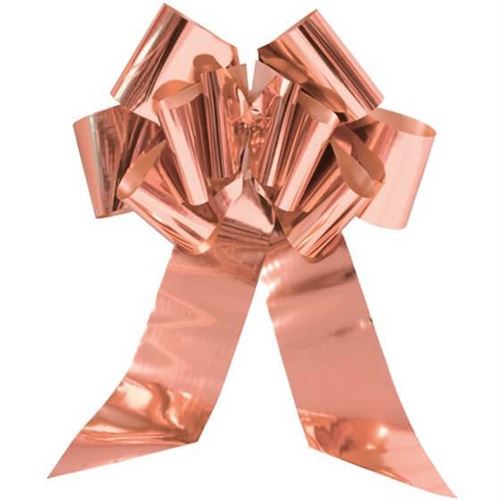 Noeud à tirer géant automatique rose gold métallique de 58cm (x1) REF/NT1550 pour cadeau
