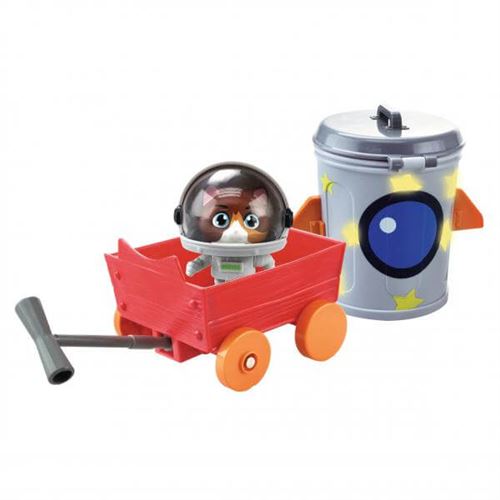 Figurine 44 Chats - Cosmo et son chariot