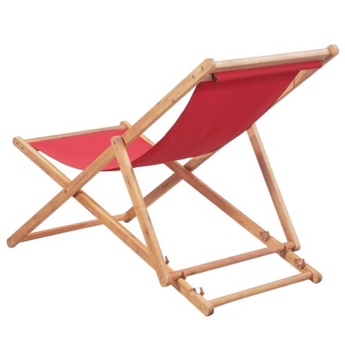 Get Wallpaper Vidaxl Chaise Pliable De Plage Tissu Et Cadre En Bois Rouge For Android Free