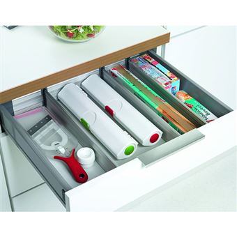 Distributeur Papier Aluminium Et Film, 3 En 1 Distributeur Film Alimentaire, Devidoir Essuie