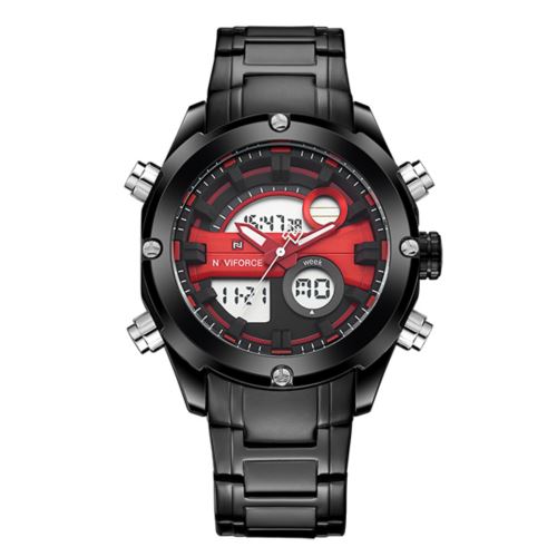 Quartz Sport Numérique Noir+Rouge Montre Homme