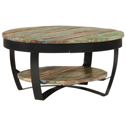 vidaXl Salontafel 65x32 cm massief gerecycled hout