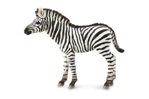 Collecta figurine poulain zèbre noir/blanc 9 x 7 cm