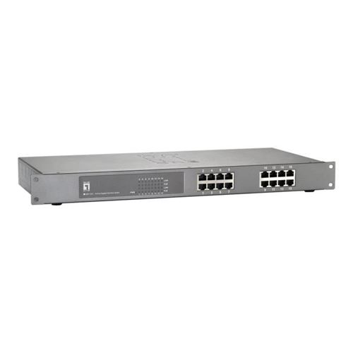 LevelOne GEP-1621W150 Commutateur 16 x 10-100-1000 (PoE+) Ordinateur de bureau, Montable sur rack PoE+ (140 W)