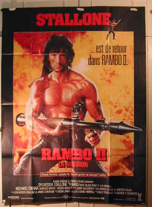 Rambo ll - affiche pliée - 116x158 cm - AFFICHE / POSTER