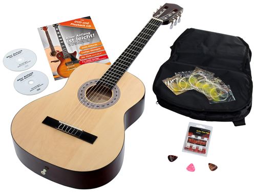 Calida Benita Guitare Classique 7/8 nature avec accessoires