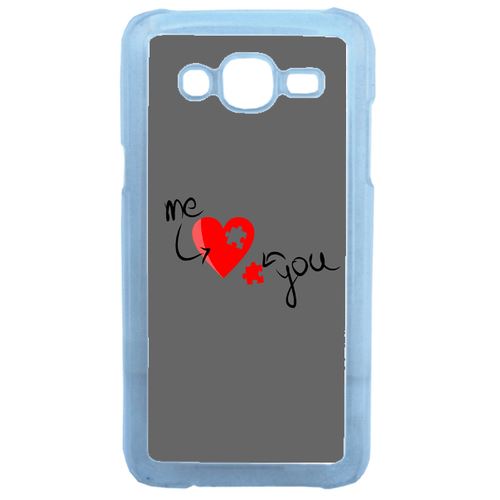 Coque Me Love You Gris Compatible Samsung Galaxy J5 Transparent