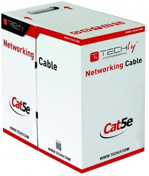 Techly ITP8-RIS-0305LO 305m Cat5e F/UTP (FTP) Noir câble de réseau - Câbles de réseau (305 m, Cat5e, F/UTP (FTP), Noir)